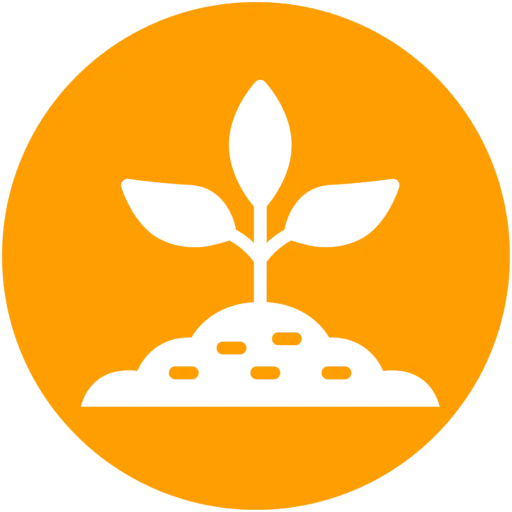 Orange timeline icons transparent sprout