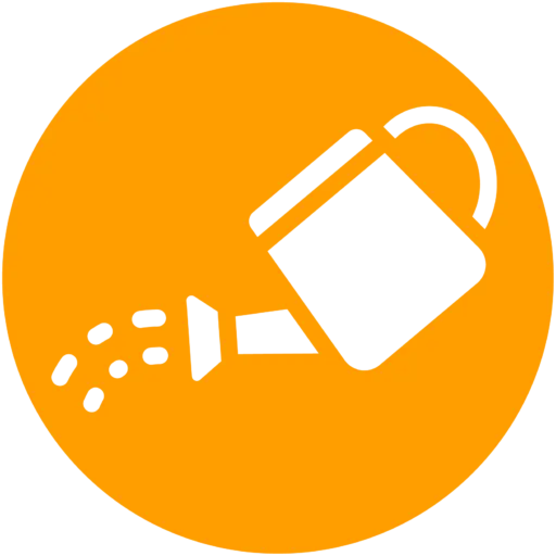 Orange timeline icons transparent watering can